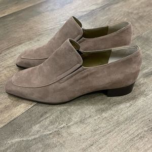 Yves Saint Laurent YSL Brown Suede Loafers Slip-on Shoes Size 6.5